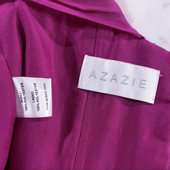 Azazie Halter Cocktail Bridesmaid Dress - Picture 14 of 14